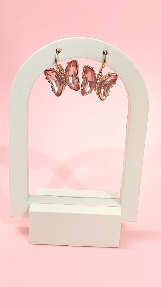 گوشواره پروانه کریستال